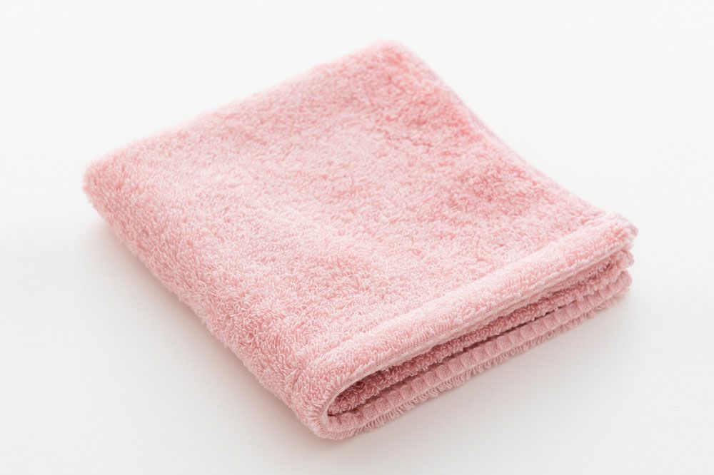 LifE ウォッシュタオル　サーモンピンク