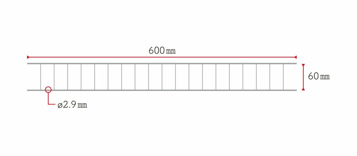 ケアシーネ クラーメル 梯子型 60×600㎜/Φ2.9㎜