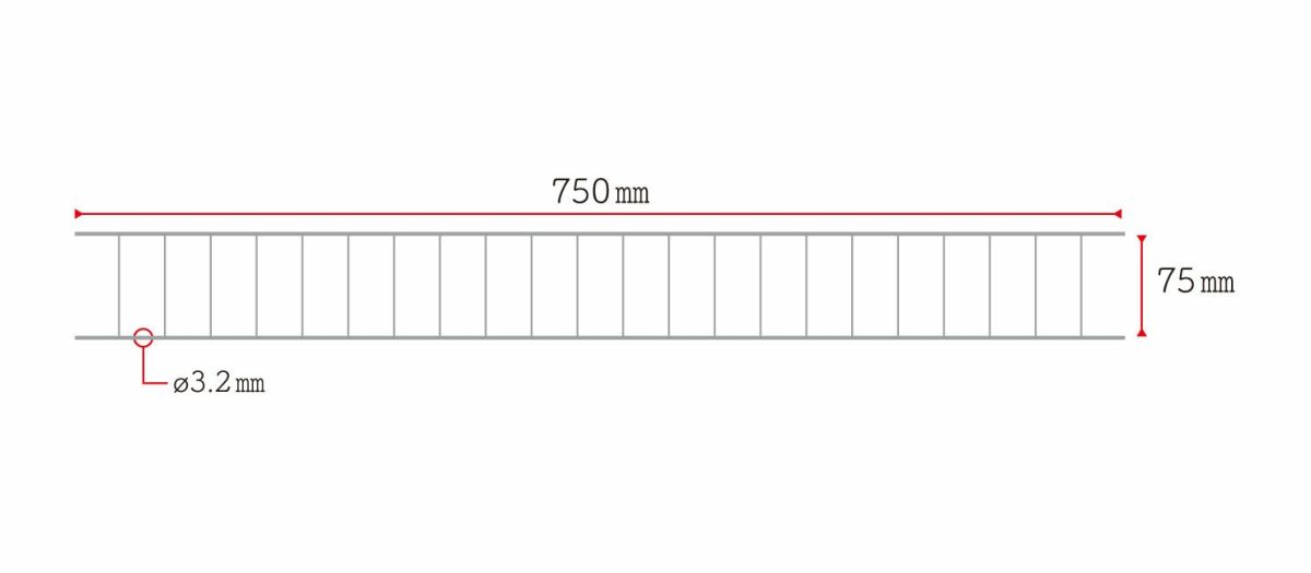 ケアシーネ クラーメル 梯子型 70×750㎜/Φ3.2㎜