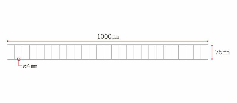 ケアシーネ クラーメル 梯子型 75×1000㎜/Φ4㎜