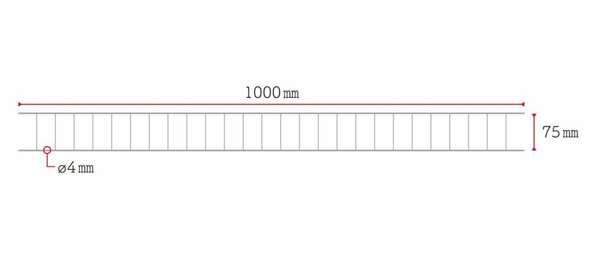 ケアシーネ クラーメル 梯子型 75×1000㎜/Φ4㎜